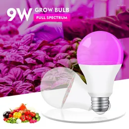 Rosną światła LED żarówka pełne spektrum 9W E27 Rosnące żarówki dla hydroponicznych kwiatów Hydroponiki Lampa wzrostu