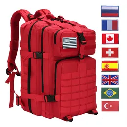 50l Mochilas T￡ticas Militares Treinamento Bacha de Fitness Bag ao ar livre Caminhando camping rucksack Trekking Ex￩rcito Molle Backpack308h
