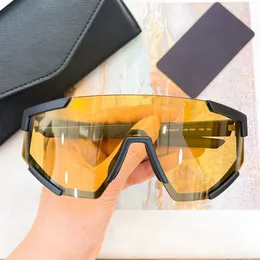 블랙 옐로우 쉴드 스포츠 선글라스 선글래스 남자 여름 태양 안경 음영 야외 UV400 보호 안경