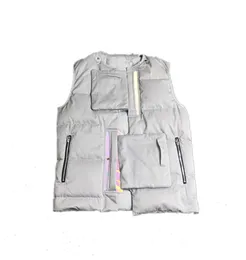 秋と冬のファッションブランドタイトヒーターホワイトマルチポケットサーマルアウター9102607で濃厚になったベスト