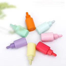 Storage Bottles 30ml Macaron Color Dropper Bottle Colored Glass Essential Oil Essence Liquid Sub-bottling Refillable