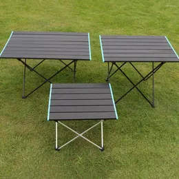 Lägermöbler vikta bord picknick skrivbord camping utomhus utrustning bärbara matställen aluminium fiske mesas legering