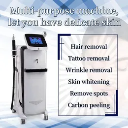 2023 Multifuncional 2 em 1 Diodo Laser 755 808 1064 Remo￧￣o de cabelo e Pico 755 Nm M￡quina de remo￧￣o de tatuagem de picossegundos