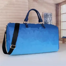 2021 modetryckt molndesigner m￤n kvinnor resv￤ska duffel p￥s l￤der bagage handv￤skor stor kapacitet sport 50cm256j