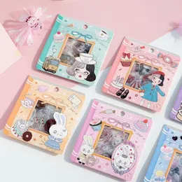 Gift Wrap Cute Transparent Epoxy Girl Stickers Scrapbooking Junk Journal Ephemera Material Pink Sticker Pack Happy Planner Deco Craft