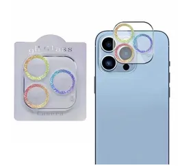 Bling Glitter Diamond Clear Camera Lens Protector Custodia per IPhone 15 13 12 11 14 Pro Max Mini 14 Plus 13Pro 12Pro 13Promax Cover