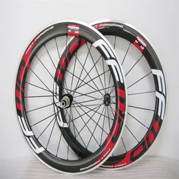 Ffwd F6R Fast Forward 60mm Wheels Alloy Aluminum Brake Carbon Red Clincher Bicycle Wheels Road Bike Carbon Wheelset244A