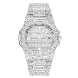 Whole Günstige Mode Männer Frauen Uhr Diamant Iced Out Designer Uhren Edelstahl Quarzwerk Männlich Weiblich Geschenk Bling W2555