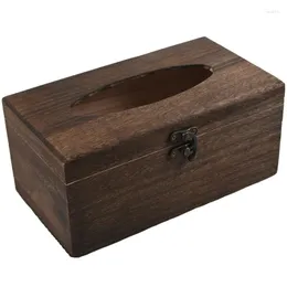 Tissue-Boxen 1PC Nützliche Holz Retro Box Abdeckung Papier Serviette Halter Fall Hause Auto Dekor