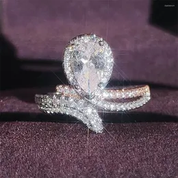 Fedi nuziali 2022 serpente oro rosa argento colore pera anello di fidanzamento Africa nuziale per le donne gioielli regalo di anniversario della signora R5413