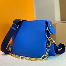 Kvinnliga kv￤llskulv￤skor Designer Handv￤ska 2021 Paris Fashion Show Top Quality Leather Pr￤glad Crossbody Bag Chain Luxury Ladi2310