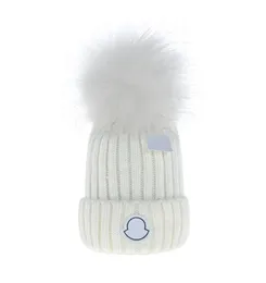 Slouthy Beanie для женщин шляпы с лейблом мужчины осень зима теплый отпечаток толстая шерстяная шерстя