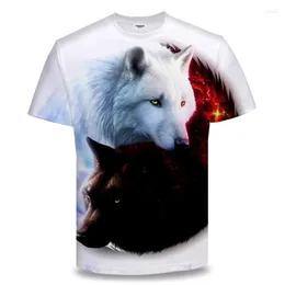 Camisetas para hombres 40-125 kg Wolf Camisa de animales estampado 3D Camiseta creativa Hombres Harajuku Sune Summer Hip Hop Tops Ter Ter