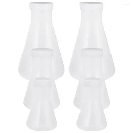 Hip Flasks 6pcs Multi-functional Practical Washable Conical Flask For Chemistry Science Laboratory Supplies Experiment