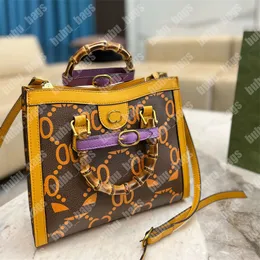 Сумка для покупок Diana Дизайнерская женская сумка Модная кожаная большая сумка Роскошные бамбуковые совместные сумки Сумки через плечо Сумки Кошельки