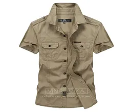 Plus Size M5xl Sommer M￤nner 039s Casual Brand Kurzarm Shirt Man 100 Pure Cotton AFS Jeep Khaki Shirts Armee Green Clothing 2009872