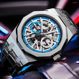 腕時計は2022年のトップウォッチメンステンレススチールジャパンVD31クォーツ時計カラーダイヤルオス時計レザーリストウォッチ