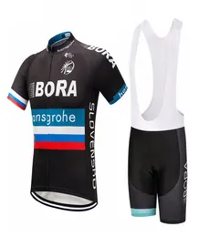 2019 Bora Cycling Jersey Maillot Ciclismo Manga curta e shorts de ciclismo Kits Strap Bicicletas O191217204395406