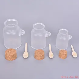 Bottiglie di stoccaggio cosmetico opaco vuoto barattolo da bagno bottiglia salata femmina maschera contenitore riutilizzabile con cucchiaio di legno 300 g/200 g