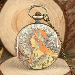 Elegancka Piękno Lady Design Pocket Watch Vintage Classic Kobiet Girl Analog Quartz Watches Naszyjnik Łańcuch Clock Prezenty 286G