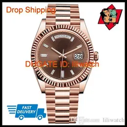 Day Day Rose Gold Orologio Di Lusso Watch Day-Date Prezydent Automatyczne zegarki Orologio Da Pols Automatico Lusso Orologio RELO RE2128