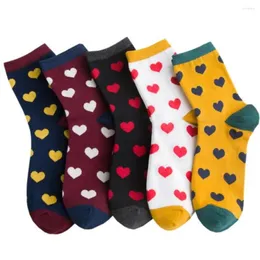 Men's Socks Fashion Comfortable High Quality Cotton Lovely Hearts Casual Long Paragraph Boat Spring And Autumn