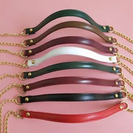 Bag Parts & Accessories 120cm Replacement Shoulder Strap DIY Black PU Leather Handle Belt For Hardware Metal Chain273m