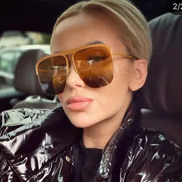 Wysokiej jakości moda na pół ramy kwadratowe okulary przeciwsłoneczne marka OKALARY OWAŻNE Żółte okulary przeciwsłoneczne dla kobiet mężczyzn Gradient Shades 1219