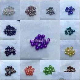 Pearl 10Pcs Loose Mini 67Mm Baby Round Pearls Mixed Color Love Wish Freshwater 899 Q2 Drop Delivery Jewelry Dh1X9