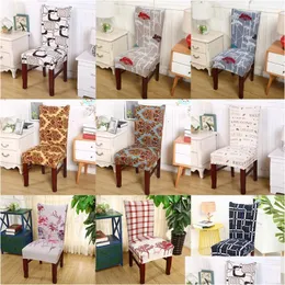 Chair Covers Ers Mylb Floral Printing Stretch Elastic Spandex For Wedding Dining Room Office Banquet Housse De Chaise Er Drop Delive Dhjga