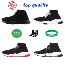 High Top Sockenschuhe Designer Schnür-Sneaker Atmungsaktive Turnschuhe Damen Herren Trainer Lauftrainer Sportschuh Knöchelschutzplattform