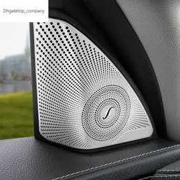 Rostfritt stål Tweeter Högtalaröverslag för Mercedes Benz C E Class GLC W213 W205 X253 Matte bildörrens ljudhögtalare Cover