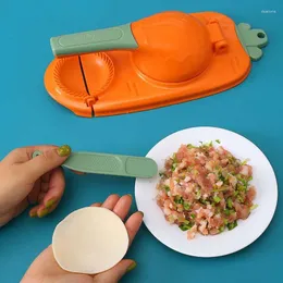 Bakningsverktyg 2 i 1 plast manuell dumpling m￶gel deg pressverktyg kinesiska jiaozi m￶gel matlagning omslagstillverkare k￶k