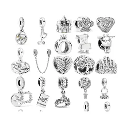 Silver New Windmill Bear Crown Moom Love Pendant Beads Fit Original Pandora Charms Sier Color Bracelet Women Jewelry Drop Delivery Dhrmf