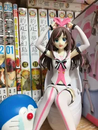 Decompression Toy 13cm Virtual Idol Anime Figure A.I.Channel Sitting Action Figure PVC Pressed Noodles Ornaments Modello per adulti Collezione di bambole