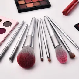 Make-up-Pinsel, 8-teiliges Set, Puder, Rouge, Lidschatten, Make-up-Pinsel, Silber, professionelles Kosmetik-Set