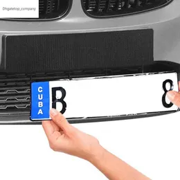 2Pcs/Set Rectangular Adhesive License Plate Holder Frameless Black Weather-proof Number Plate Holder/Clips for Vehicles