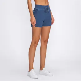 L-06 Women Yoga Shorts الزي الرياضي للملابس الرياضية سيدة الفتيات غير القابلة للاتصالات Cinchable Collon Solid Color نايلون على الوجهين في الهواء الطلق Appare241f