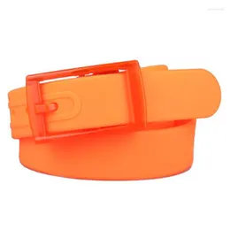 Belts Soft 15 Colors Solid Silicone Women Silica Gel Bands Men's Casual Waistband Male Girdle Plastic Buckle