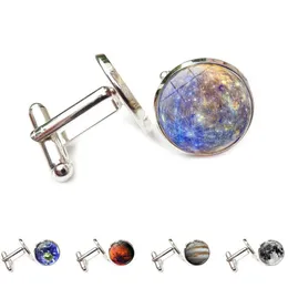 Moon Solar System Planet Cufflinks For Man Bussiness Cufflinks Men Wedding Cufflinks Universe Galaxy Nebula Suit Shirt Cuff Link