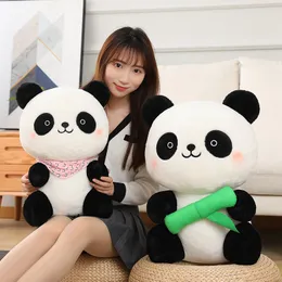 50cm Kawaii Soft Holding Bamboo Panda Plush Doll Toys Cute Stuffed Animal Office Nap Pillow Home Comfort Cushion Christmas Gifts