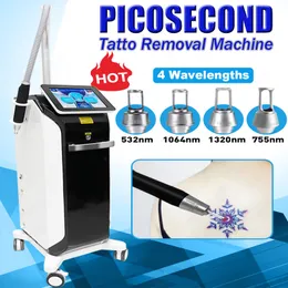 Nova máquina a laser Nd Yag para remoção de tatuagem Q Switched Spot Sardas Eliminar Pigmentação Tratamento 4 comprimentos de onda Salão de uso doméstico Equipamento de picossegundos