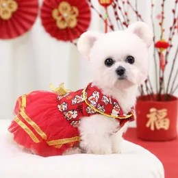 Hundkl￤der kinesisk stil husdjurskl￤nning med knapp s￶t festlig lycklig kattm￶nster mjuk bekv￤m ￥r kl￤der f￶r hundkatter s￤ljer