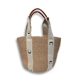 Raffia Handbag Women Basket Straw Tote Woody Hobo Beach Bags Designer Bucket Bag Designers Womens Handbags Luxurys Totes Purses 22287M