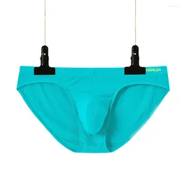 Underpants Breathable Bamboo Fiber Men's Underwear 2022 Male Sexy Bikini Solid Color