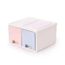 Creative Cute Desktop Storage Box Drawer Office Cabinet Student Stationery Cosmetic Finishing Rack Household