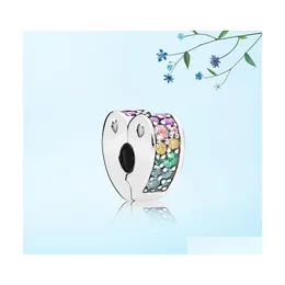Charms Arrival Profusion Colour Heart Clips Charm Set Original Box For Pandora Diy Bracelet Cz Diamond Jewelry Accessories Drop Deli Dhp1W