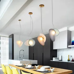 Pendellampor kreativa moderna stenljus kullersten h￤ngande lampa k￶k ljus fixtur matglas hanglamp vardagsrum armatur armatur