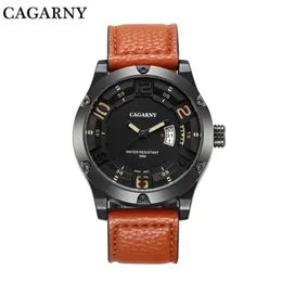 Cagarny de luxo assiste prata cronógrafo multifuncional de aço inoxidável relógio de relógio casual montres homme316r