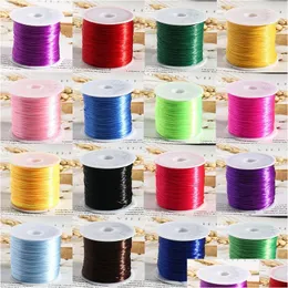 Cord Wire For Jewelry Making 60 Meters Strong Mixed Color Crystal Elastic Rope String Stretch Line Diy Beaded Thread Necklace Brac Dhbl8